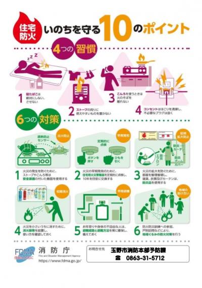 春の火災予防運動パンフレット(裏)