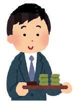 お茶くみの男性イラスト