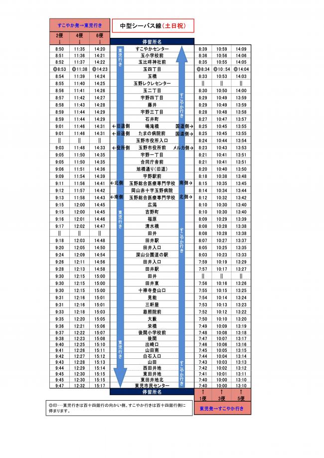 中型シーバス線土日祝