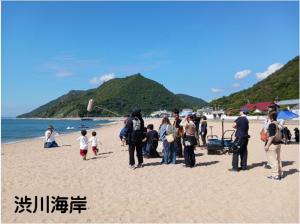 渋川海岸ロケ現場