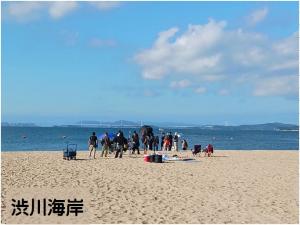 渋川海岸ロケ現場