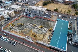 地盤改良工事の様子