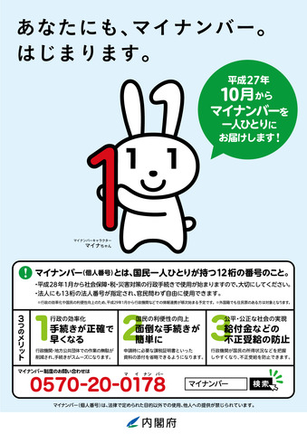 マイナンバー制度・通知カードの画像