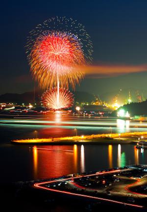 玉野まつり　花火大会写真