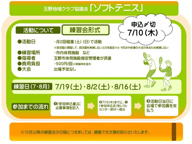 活動について（ソフトテニス）