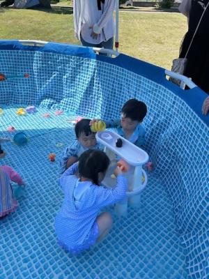 水遊び写真