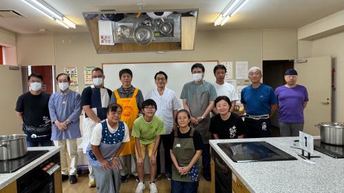 そば打ち教室の様子　集合写真