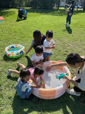 水遊び写真