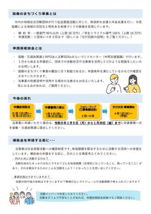 申請前相談会チラシ裏