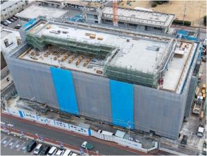 北側上空から見た様子