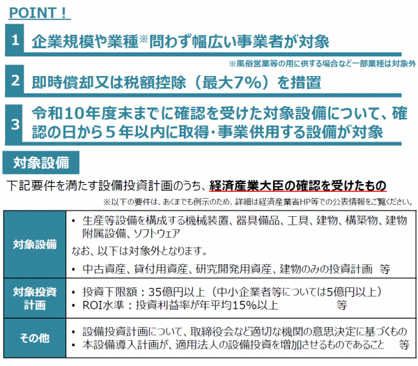 大胆な税制ポイント